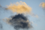 Cumulus clouds in the evening...
