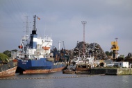 Old ship being dismantled to ...