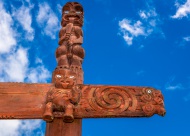 Maori carvings, Hamilton Gard...