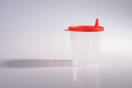 Empty container for urine test