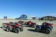Car park with several quad bi...