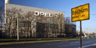 Opel Works, a place-name sign...