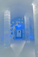 Ice art, entrance, pillars of...