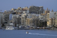 View of the town of Sliema, M...