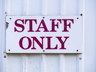 Sign \"\"staff only\&...