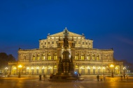 Semperoper opera house at nig...