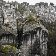 Rocky landscape, Bastei rock,...