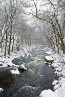 Snow landscape in the Bodetal...