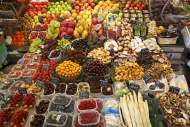 Market stall selling exotic f...