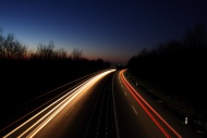 Light trails, highway B 30, n...