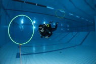 Dive training, scuba diver in...