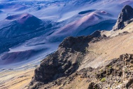 Volcanic crater landscape at ...