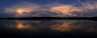 Sunset, storm clouds, R�o Cuy...