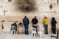 Orthodox Jews praying at the ...
