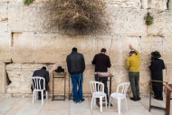 Orthodox Jews praying at the ...