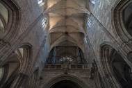 Gothic vault with organ loft ...