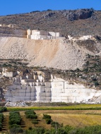 Italy, Sicily, marble quarry ...