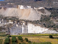 Italy, Sicily, marble quarry ...