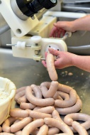 Detail of sausage production ...