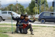 Bolivia, Cochabamba, two stre...