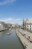 Belgium, Ghent, view to Leie