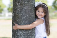 Portrait of smiling little gi...