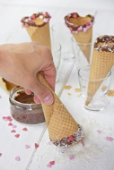 Ice-cream cones, chocolate, s...
