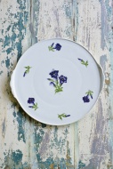 Plate, floral design, gentian...