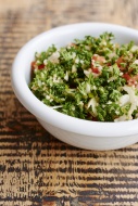 Parsley tabbouleh salad, with...