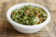 Parsley tabbouleh salad, with...