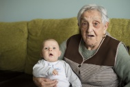 Old woman and her great-grand...