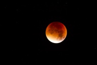 Blood moon at lunar eclipse