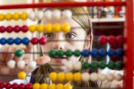 Girl using abacus