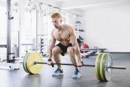 Physical athlete weightlifting