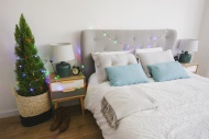 Sleeping room at Christmas ti...