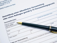 German document for registrat...