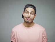 Portrait of  uncertain young ...