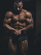 Bodybuilder performing a most...
