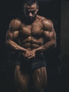 Bodybuilder performing a most...