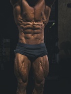Torso and legs of a muscular ...