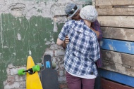 Young couple with skateboard ...