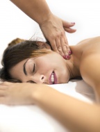 Young woman receiving a massage