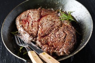 Rib eye steak with rosmary in...