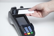 Hand, contactless payment at ...