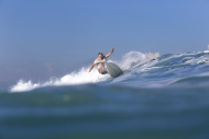 Indonesia, Bali, Surfer on wave