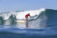 Indonesia, Bali, Surfer on wave