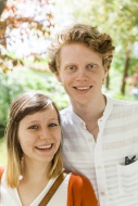 Portrait of smiling young couple