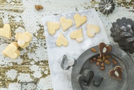 Heart-shaped Christmas cookies