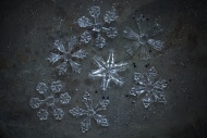 Ice crystal made of glass on ...