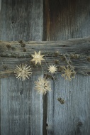 Larch twig and straw stars ha...